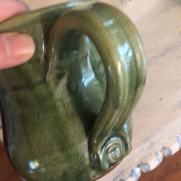 MudWorks pottery mug green black planter - Picture 7 of 7